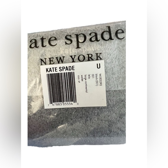 NWT Kate Spade NWT Leila Pebble Leather Large Continental Wallet Black - Picture 10 of 13